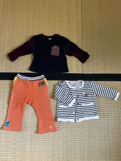 petit main 他 ベビー服 3点セット 綿100 まとめ売り 80cm