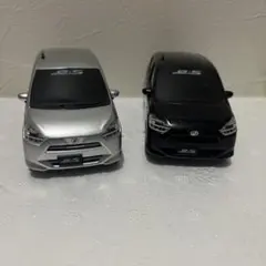 e.S ミライース　ミニカー 2台セット シルバー ブラック　LA350