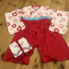 ベビー　袴　ロンパース　お祝い　着物　初節句　お食い初め　80