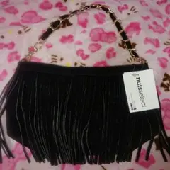 スウェードフリンジミニハンドバッグ☆