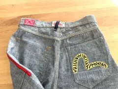 EVISU 塩谷ブラザーズ コラボ デニム カモメ Paris 革パッチ 32 EVISU エビス/エヴィス 大黒 カモメ ジーンズ 塩谷兄弟 siotani