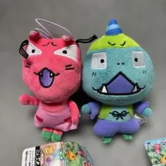 新品タグ付き おじゃる丸 小鬼トリオ マスコット アカネ.アオベエのサムネイル
