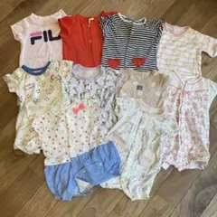 【10点セット】女の子ロンパース50-70cm まとめ売り