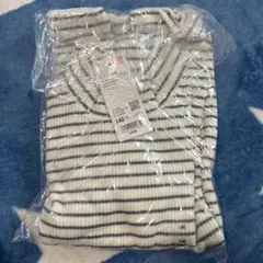 ユニクロ　リブフリースハイネックボーダーTシャツ140
