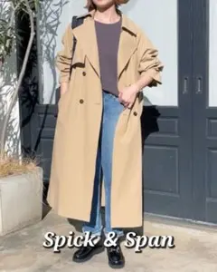 ☆Spick＆Span ツイルコットンオーバートレンチコート 38 ベージュ☆