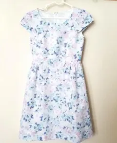 プロポーション 1 花柄 ワンピース ブルー