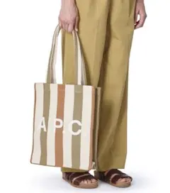 ●極美品● A.P.C. LOU ストライプトートバッグのサムネイル