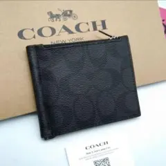 新品　COACH　マネークリップ　折り財布　メンズ　新品未使用