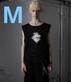 GRANCY】ダメージデザインコットンノースリーブTシャツ S | Mercari