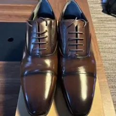 texcy luxe ダークブラウン レザー ドレスシューズ
