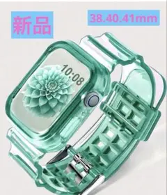 ★新品★Apple Watch★クリスタルクリアバンドバンパーケース付き★