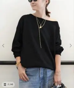 美品　Relax オフショルダーニット　ドゥーズィエムクラス