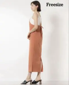 Samansa Mos2 blue●キャミワンピース フリー