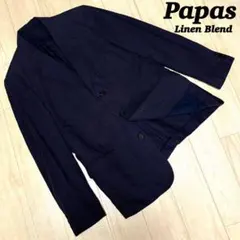 PAPASネイビー テーラードジャケット c-2601-D0461FJ004_04.jpg
