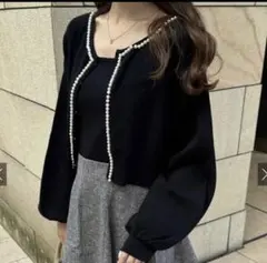 GRL キャミソール×パールカーディガンニットアンサンブル[k9294d]