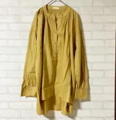 Carth マスタード 長袖シャツ　ブラウス　レディース　 F※袖ボタンなし