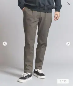 ビューティーアンドユース TR シャンブレー 1プリーツ イージー パンツ