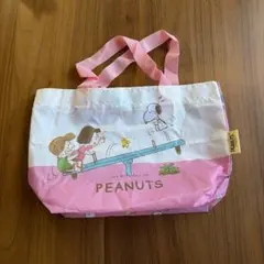 スヌーピー トートバッグ ピンク　ガチャガチャ
