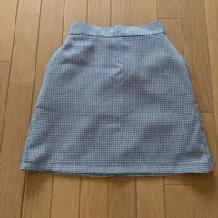 チェック柄ミニ丈タイトスカート