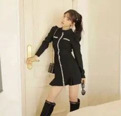 M me eme ジップパフミニワンピース エムミーエメ Mmeeme♡ジップパフミニワンピース - メルカリ