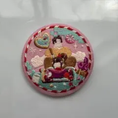 シュガー・ラッシュ 刺繍缶バッジ