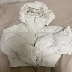 Chico ホワイト フード付きダウンジャケット