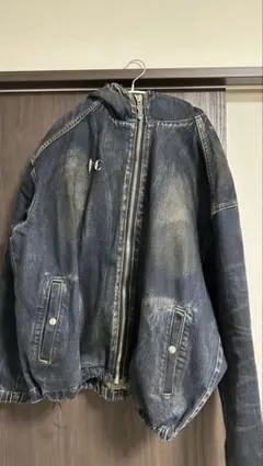 ○☆新品未使用 FACETASM ドットデニムフーデッドジャケット 4 ブルー