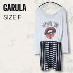 【当時物】 GARULA リップ プリント ドッキング ミニ ワンピース ギャルのサムネイル