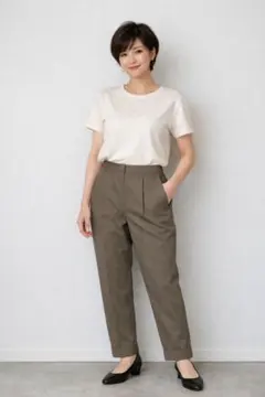 ダーマコレクション　玉虫色　裾ダブル仕上げ　スラックス