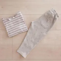 長袖カットソー ワッフルパンツ 2点セット