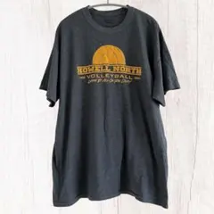 ギルダン バレーボールプリント Ｔシャツ 丸首半袖 XL ダークグレー 綿混のサムネイル