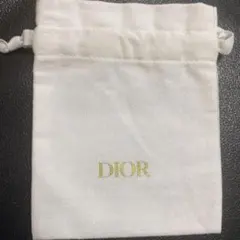 新品　dior クリスチャンディオール　ポーチ　巾着　ディオール　未使用　白
