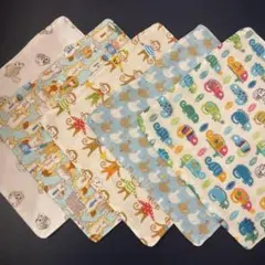 ハンドメイド　ガーゼハンカチ　動物