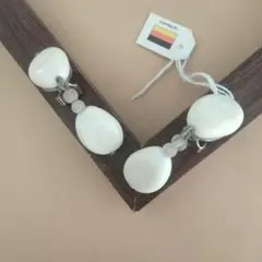 vintage イヤリング　アイボリートーン