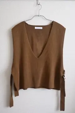 SENSE OF PLACE ブラウン サイドスリットベスト