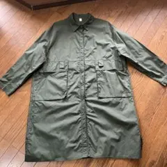 オリーブ色 XL シャツワンピース