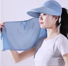 ★UVカット 帽子 完全遮光 つば広 紫外線対策 撥水加工 日焼け あご紐