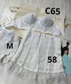 セモア＊ブライダルインナー＊セミロングラインブラ ウエストニッパー ショーツ