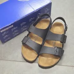 未使用！BIRKENSTOCK Milano BS レザーサンダル 黒 37 未使用！BIRKENSTOCK Milano BS レザーサンダル 黒 37 - メルカリ