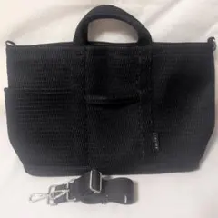 【美品】エディータ　EDITA. メッシュ トートバッグ ブラック 2wayのサムネイル