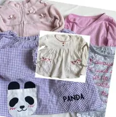 ユニクロ 長袖 Tシャツ レース フリル 90 3点セット 上着 秋物 冬物