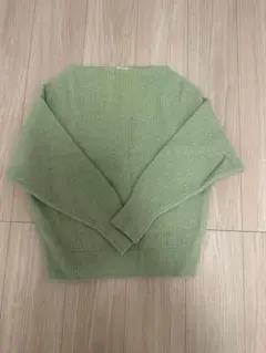 le.coeur blanc ライトグリーン ニットセーター