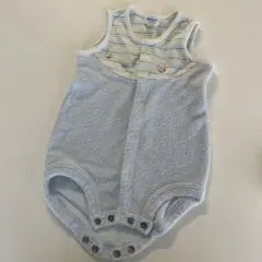 さらにお値下げ❗️ファミリアBabygro 水色ロンパース 60-75 ノースリ