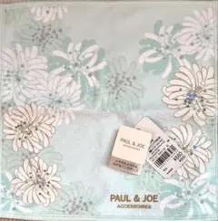 PAUL & JOE 花柄ハンカチ 水色