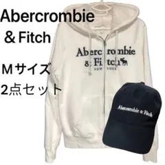 Abercrombie&Fitch♡ロゴ ボア パーカー&ロゴキャップ2点セット