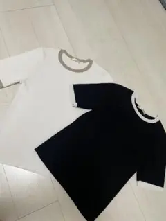 【2枚セット】Chez toi リブ編み 半袖Tシャツセットのサムネイル