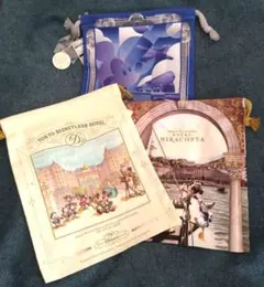 ディズニー　巾着(アンバサダー、ミラコスタ、ディズニーランドホテル)　3枚セット