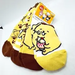 【新品未使用】にしむらゆうじ×サンリオ　4足組ソックス　ポムポムプリン
