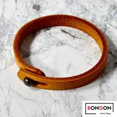 【キャメル】レザーブレスレット 本革 メンズ レディース アクセサリー 韓国
