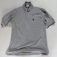 Champion グレー 半袖ポロシャツ XL